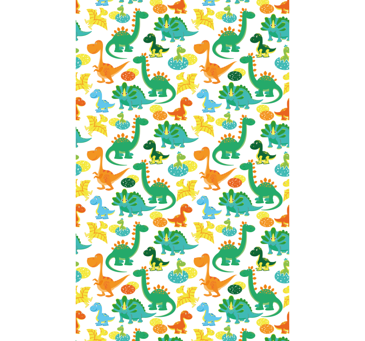 Rullgardin barn färgglada dinosaurier mönster - Tenstickers