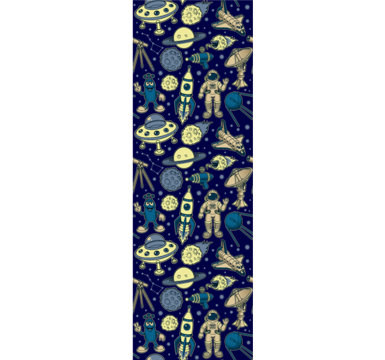 Rullgardin barn planeter astronauter och rymdskepp - Tenstickers