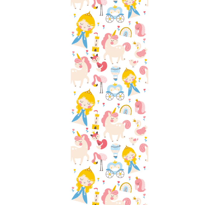 Rullgardin barn med prinsessor och enhörningar - Tenstickers