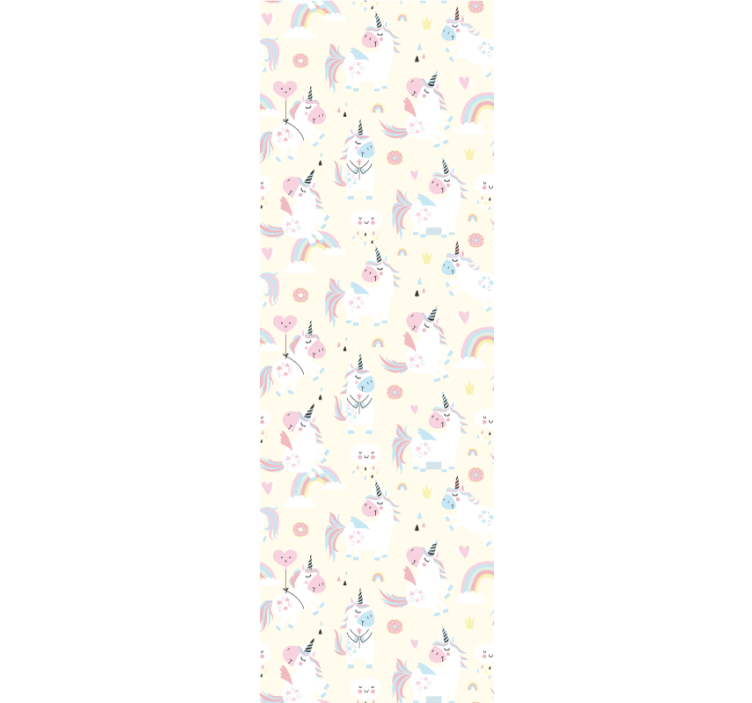 Rullgardin barn med fantasifull unicorn - Tenstickers