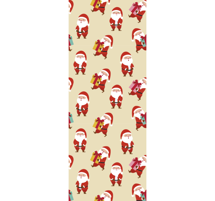Rullgardin barn leende jultomte och julklappar - Tenstickers
