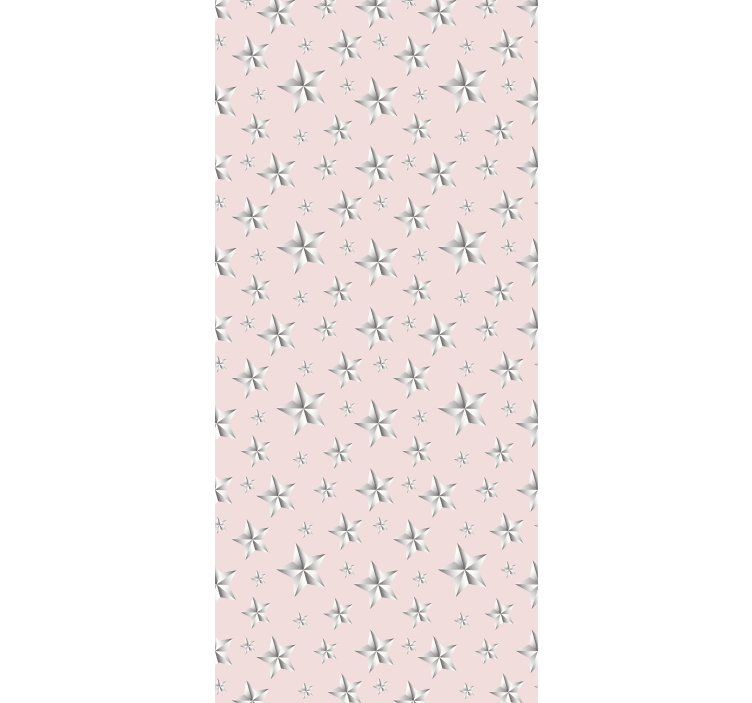 Rrullgardin barn vita stjärnor rosa bakgrund - Tenstickers