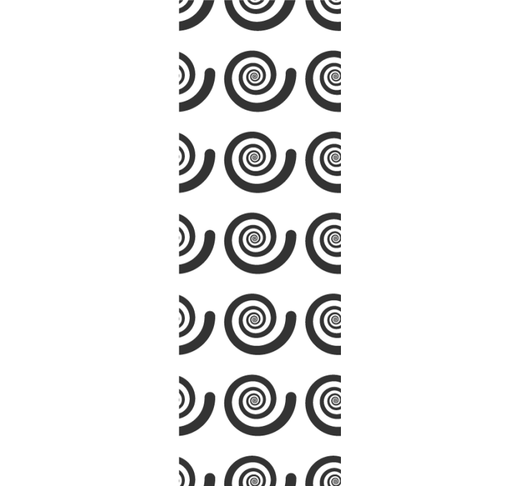 Rrullgardin barn svart och vit hypnotisk retro spiral - Tenstickers