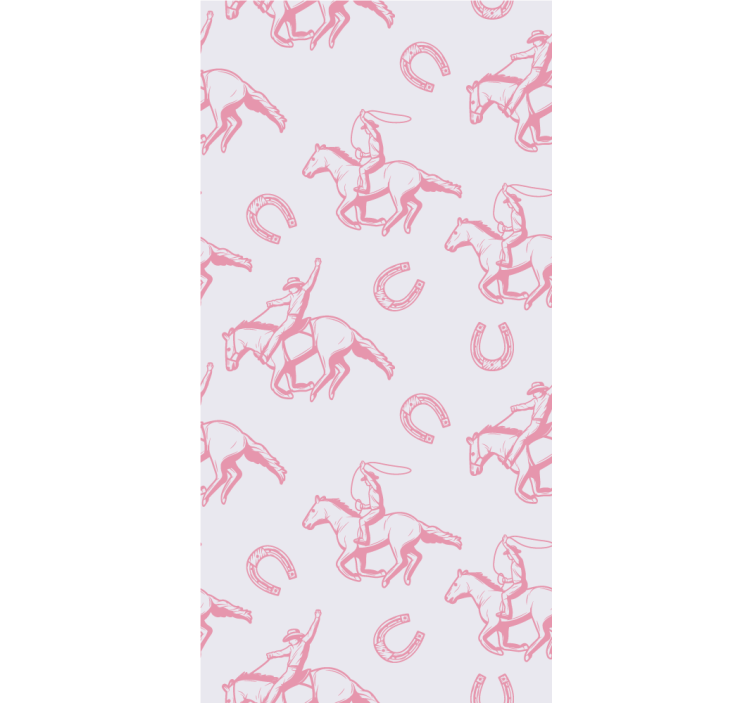Rullgardin barn rosa cowboyhäst mönster - Tenstickers