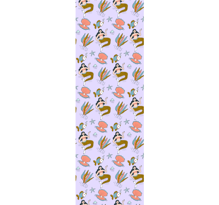 Rullgardin barn sjöjungfrur och snäckor - Tenstickers