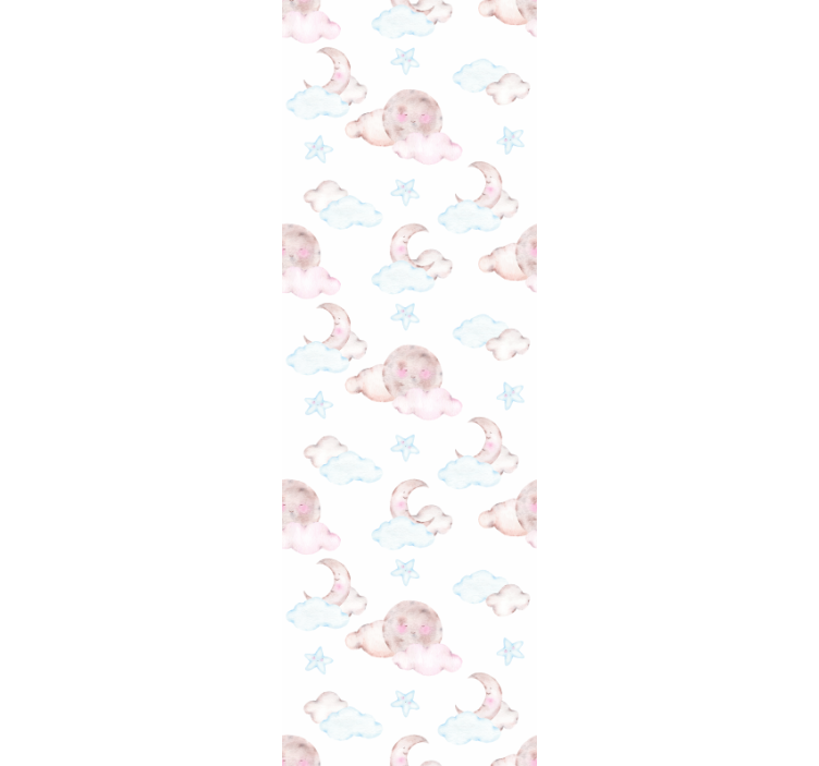 Rrullgardin barn akvarellmåne - Tenstickers