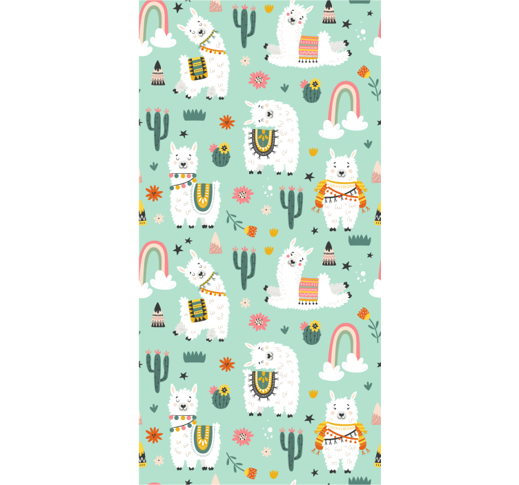 Rrullgardin barn regnbågar och kaktusar - Tenstickers