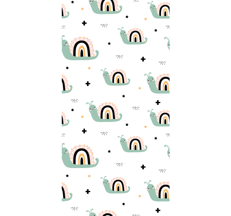 Rullgardin barn söta sniglar regnbågskal - Tenstickers