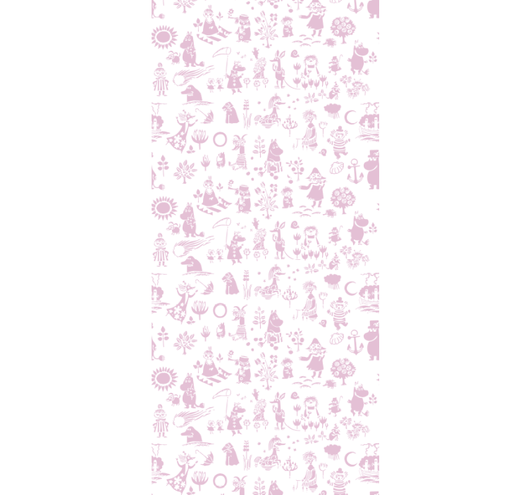 Rullgardin barn rosa mumin full - Tenstickers