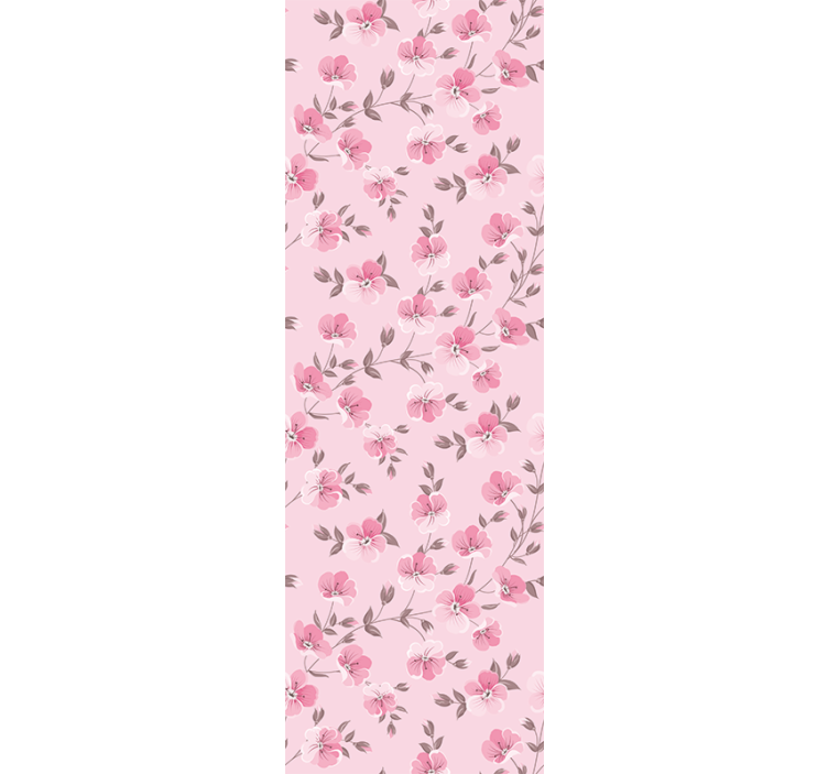 Rrullgardin barn söta rosa blommor - Tenstickers