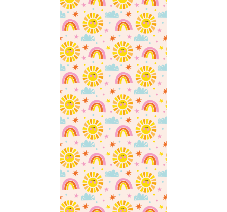 Rrullgardin barn rosa regnbågmönster - Tenstickers