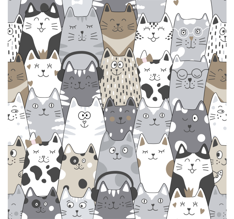 Rullgardin barn tecknade katter - Tenstickers