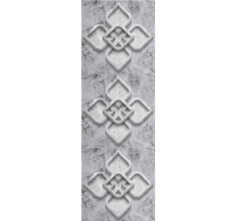 Rullgardin kontor grå 3d geometriska stenelement - Tenstickers