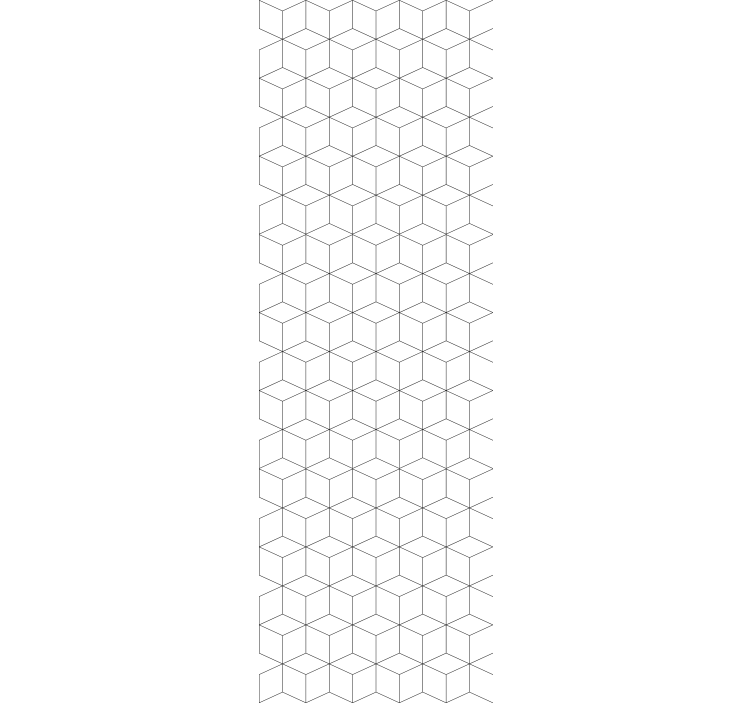 Rullgardin kontor geometriska kubmönster - Tenstickers
