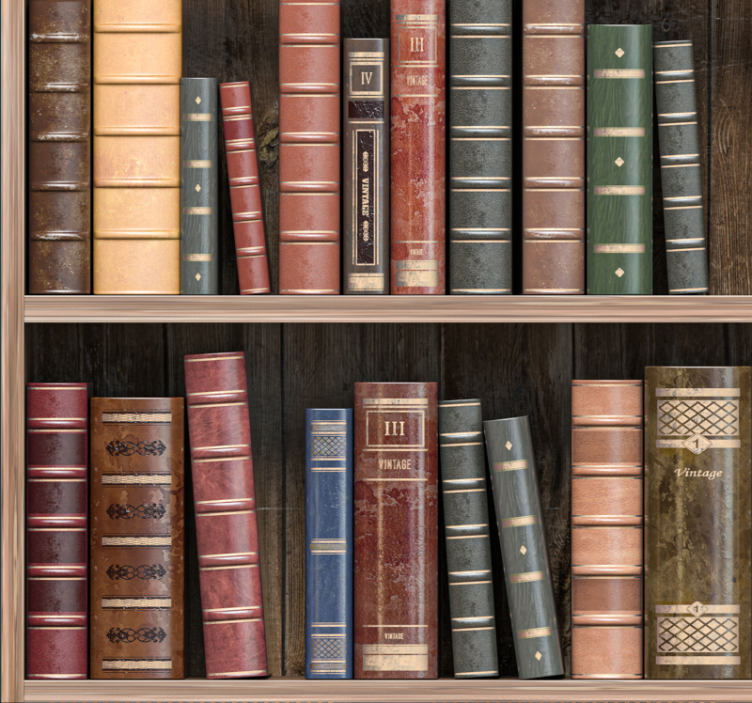 Rullgardin kontor bibliotek böcker - Tenstickers