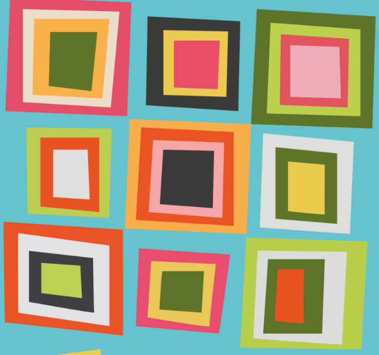 Färgglad rutig rullgardin tonåringar - Tenstickers