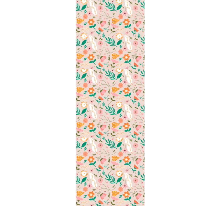 Rullgardin tonåringar pastellfint blommönster - Tenstickers