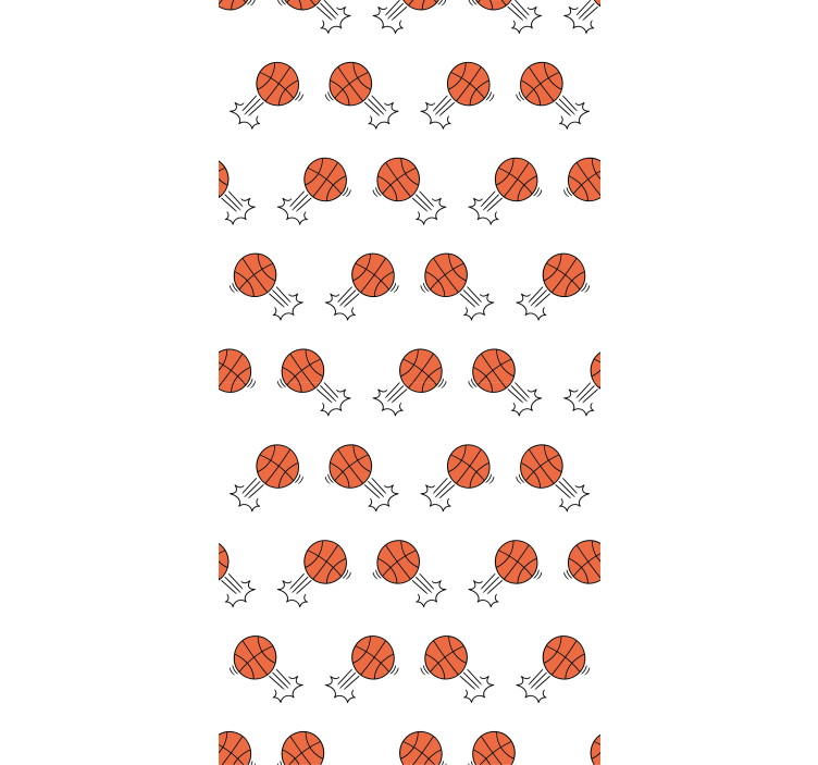 Rullgardin tonåringar bakgrund av handritade basketbollar - Tenstickers