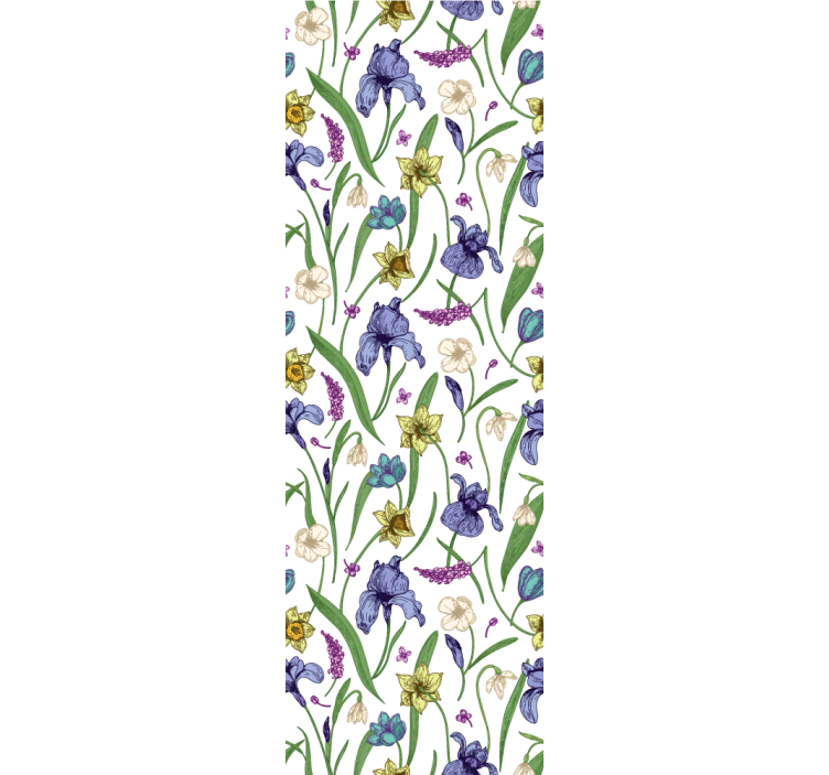 Rullgardin tonåringar blommönster - Tenstickers