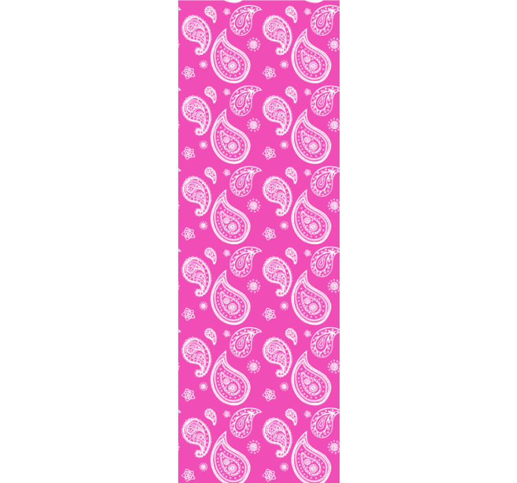 Rullgardin tonåringar intensivt rosa paisley - Tenstickers