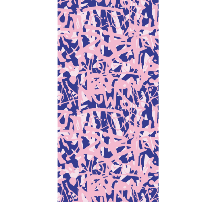 Rullgardin tonåringar rosa och lila graffiti mönster - Tenstickers