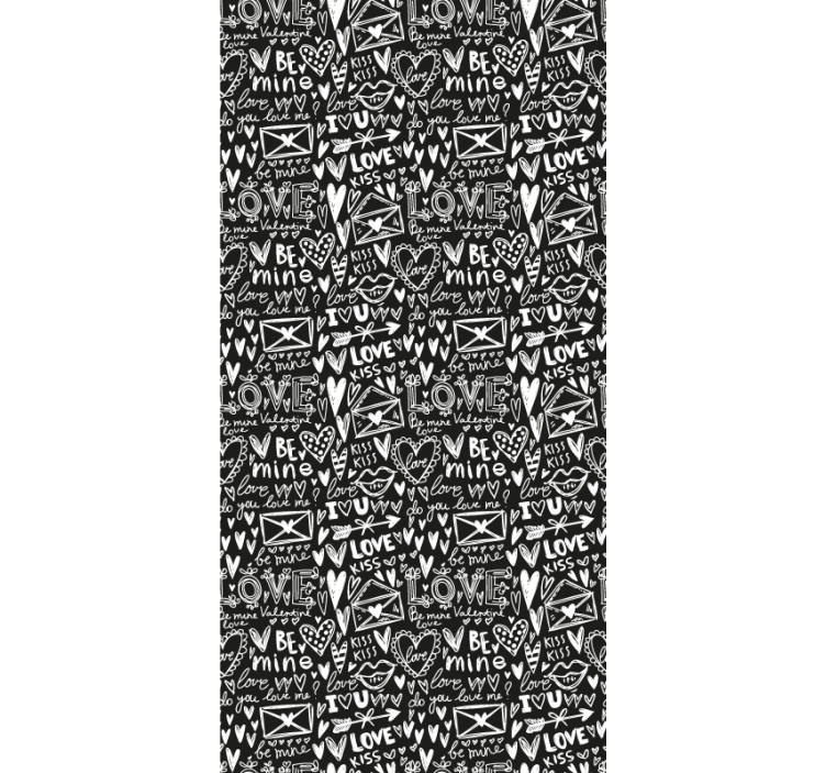 Rullgardin tonåringar kärleksfullt hjärtgraffiti - Tenstickers