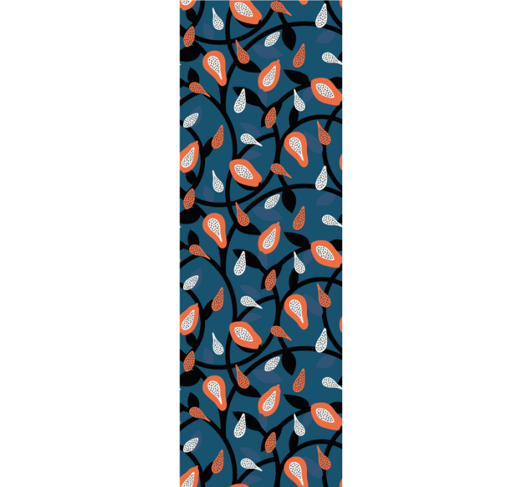 Rullgardin tonåringar papaya och växter - Tenstickers