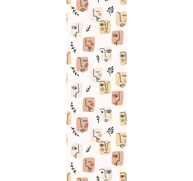 Rullgardin tonåringar med abstrakta ansikten mönster - Tenstickers