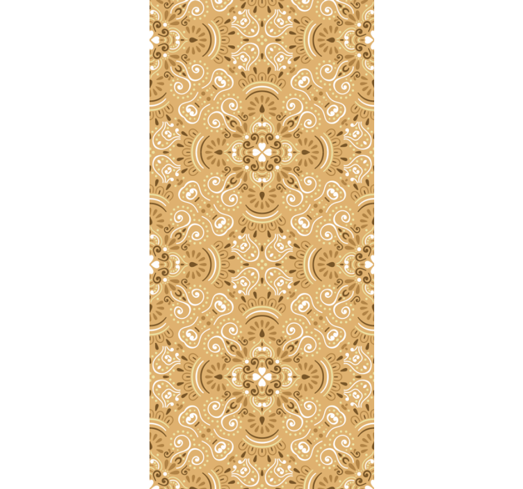 Rullgardin tonåringar vintage beige mönster - Tenstickers