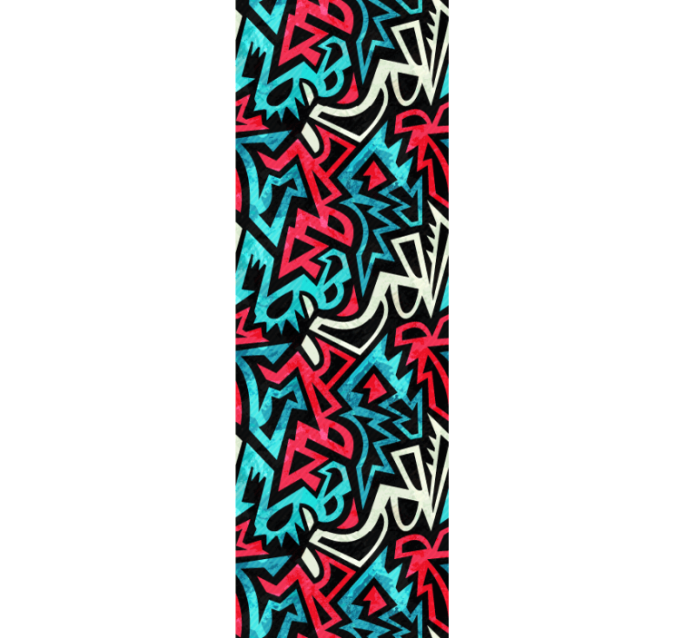 Rullgardin tonåringar urban målad mönster - Tenstickers