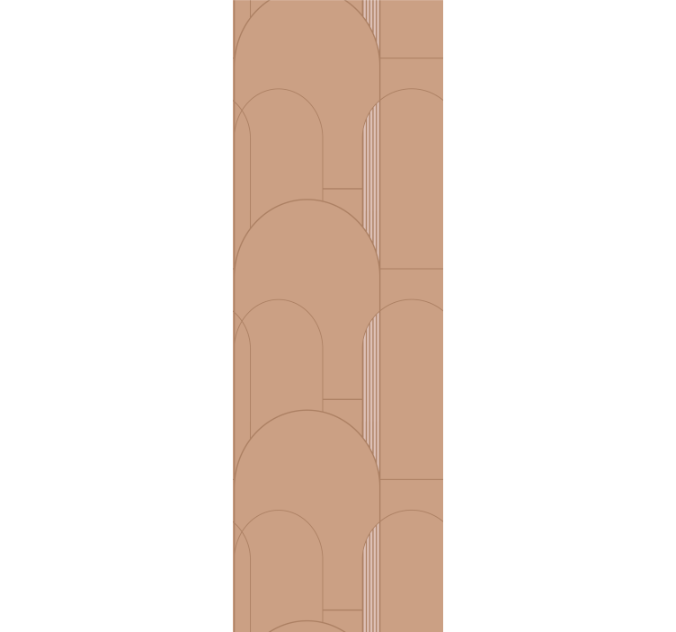Rullgardin modern beige båg mönster - Tenstickers