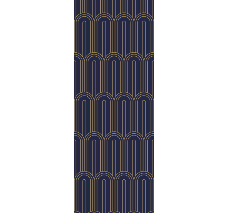 Rullgardin modern bågformad linjemönster - Tenstickers