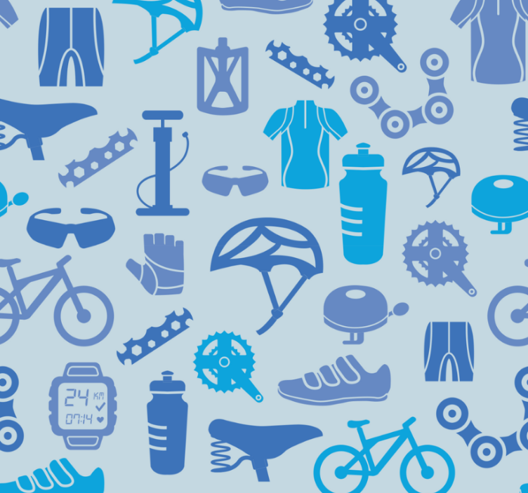 Rullgardin modern cykelelement - Tenstickers