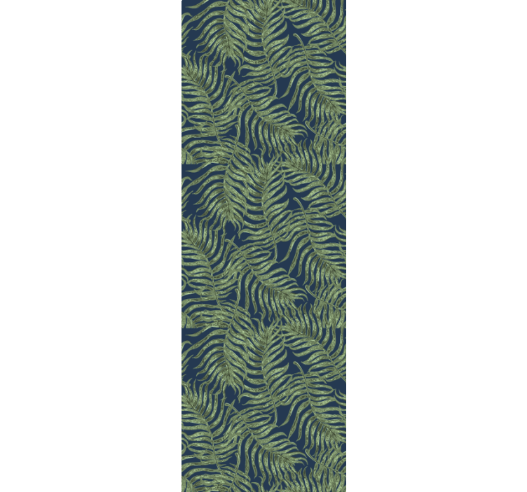 Rullgardin modern tropiska blad på mörk bakgrund - Tenstickers