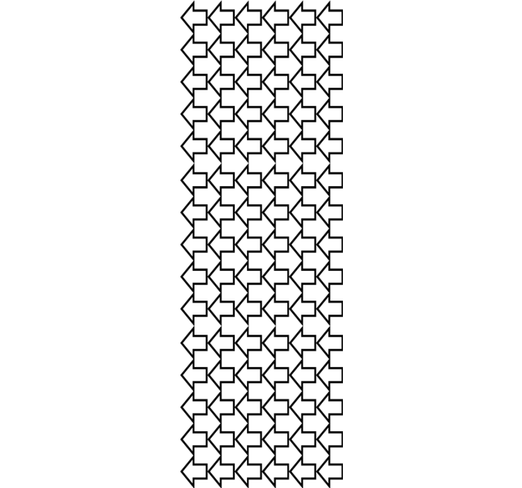 Rullgardin modern geometriska pilar med svarta linjer - Tenstickers