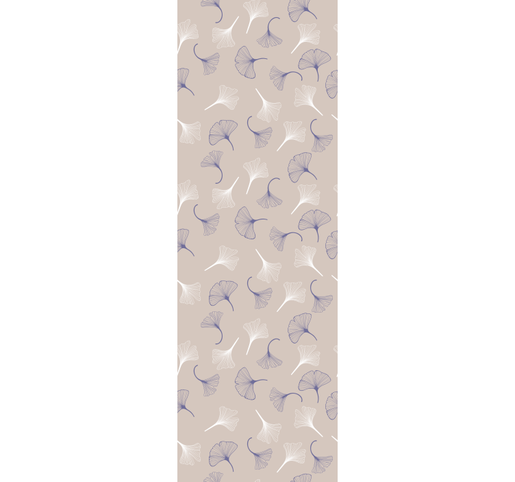 Rullgardin modern ginkgo bladkräm - Tenstickers