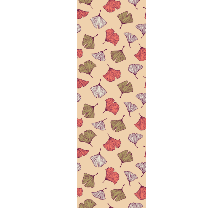 Rullgardin modern färgglada ginkgo löv - Tenstickers