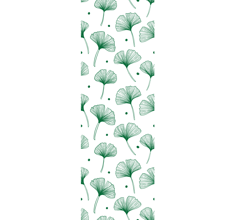 Rullgardin modern stora ginkgo gröna löv - Tenstickers