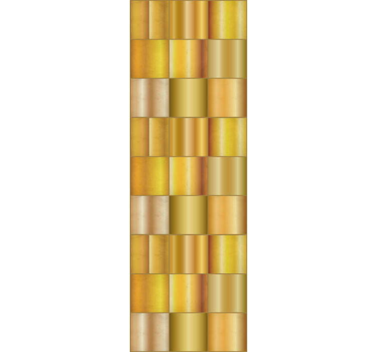 Rullgardin modern guldgula block - Tenstickers
