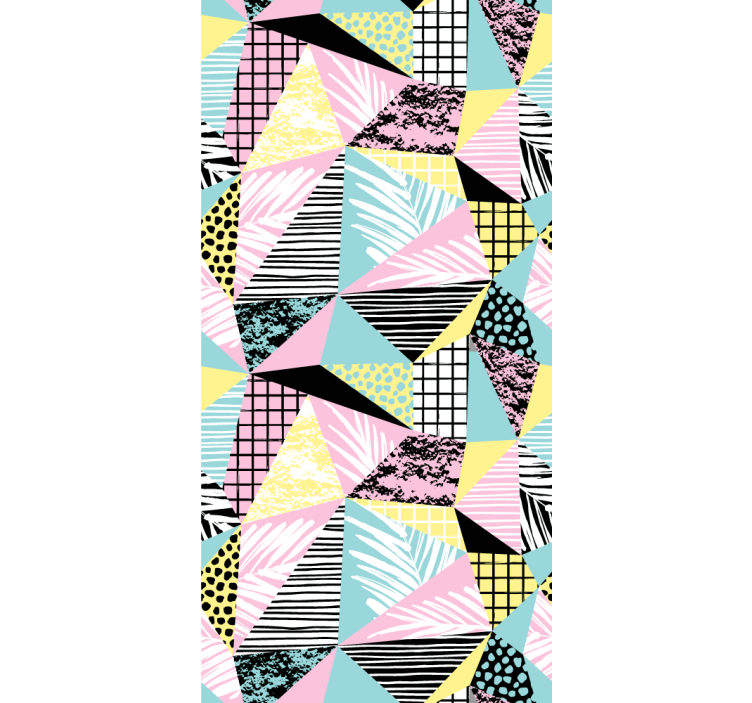 Rullgardin modern palmer och geometriska element - Tenstickers