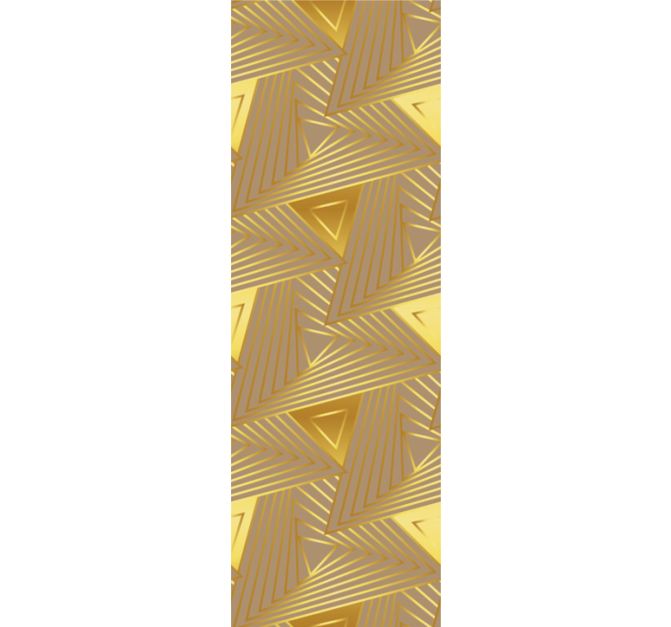 Rullgardin modern eklektisk stil gyllene geometrisk mönster - Tenstickers