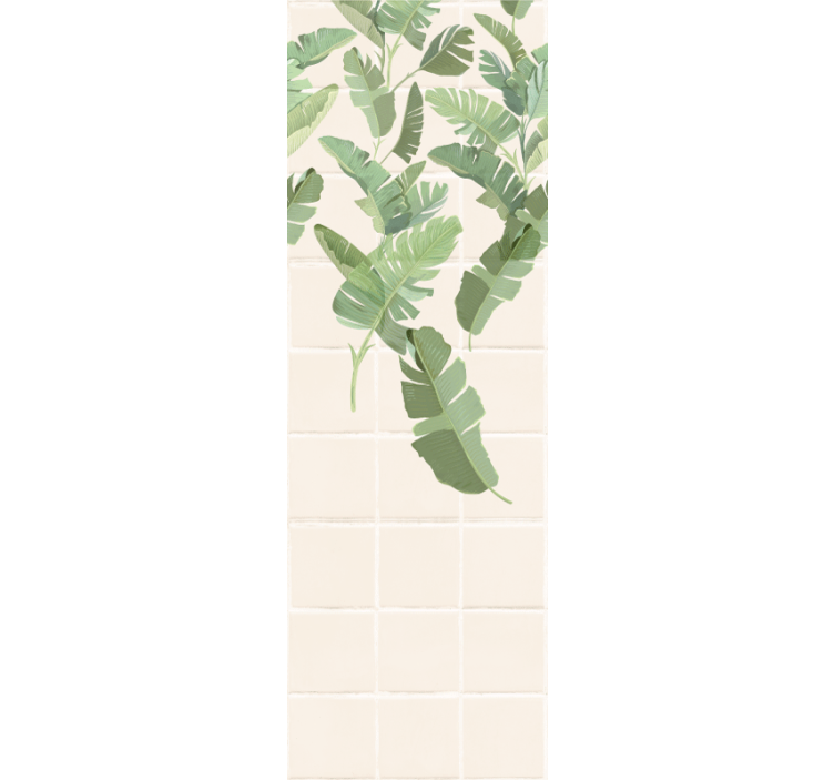 Rullgardin modern eklektiska plattor med palm - Tenstickers
