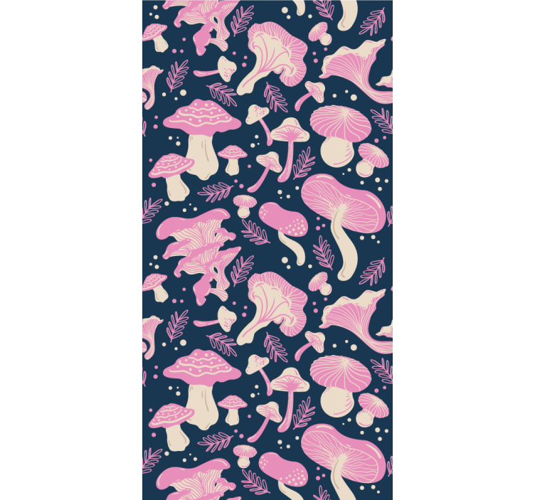 Rullgardin modern rosa svamp mönster - Tenstickers