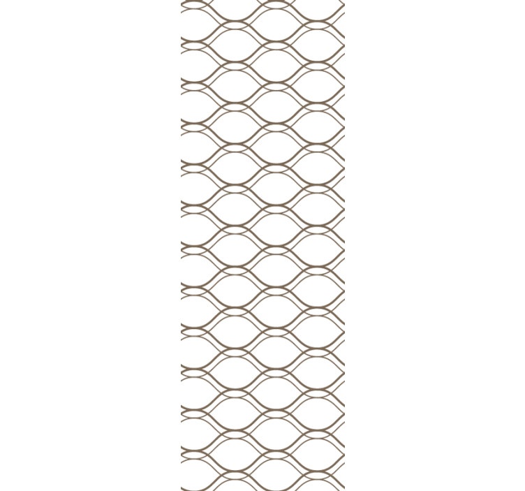 Rullgardin modern brun vågig geometrisk mönster - Tenstickers