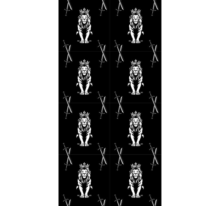 Rullgardin modern djungelns kung silhuetter - Tenstickers