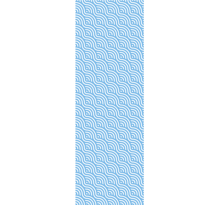 Rullgardin modern små blå vågor - Tenstickers