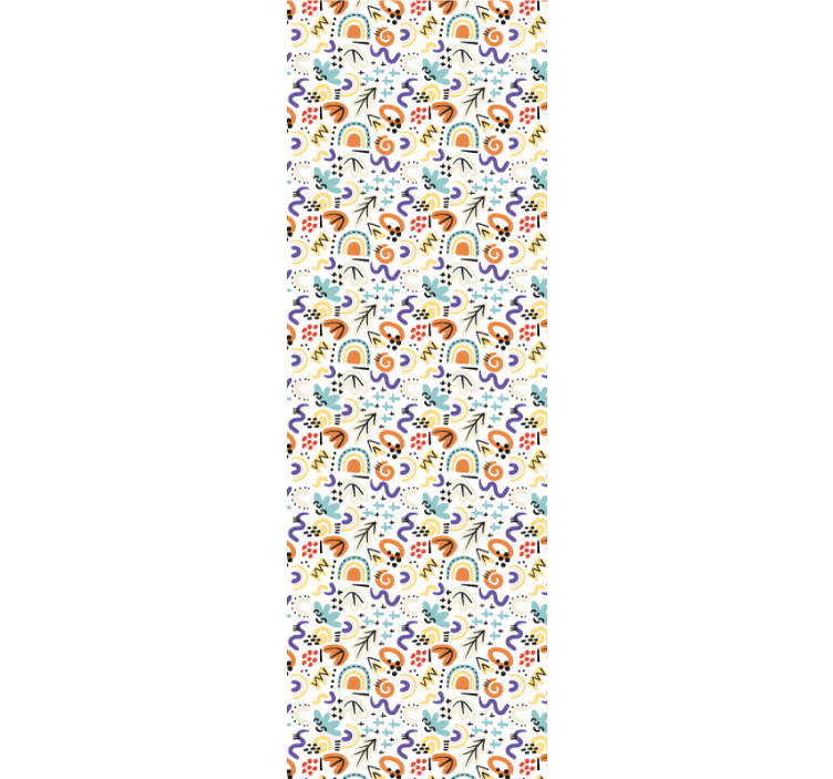 Rullgardin modern organisk platt abstrakt mönster - Tenstickers