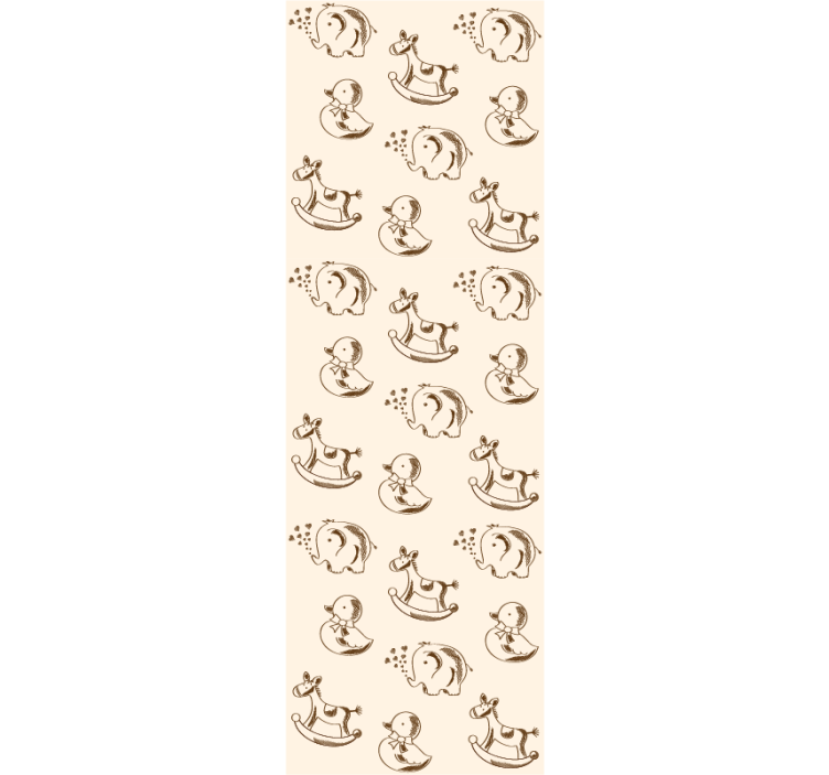 Rullgardin modern söt design elefant anka och häst - Tenstickers