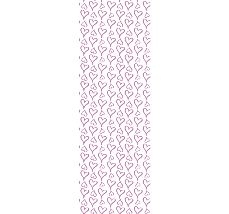 Rullgardin modern rosa illustrerade hjärtan - Tenstickers