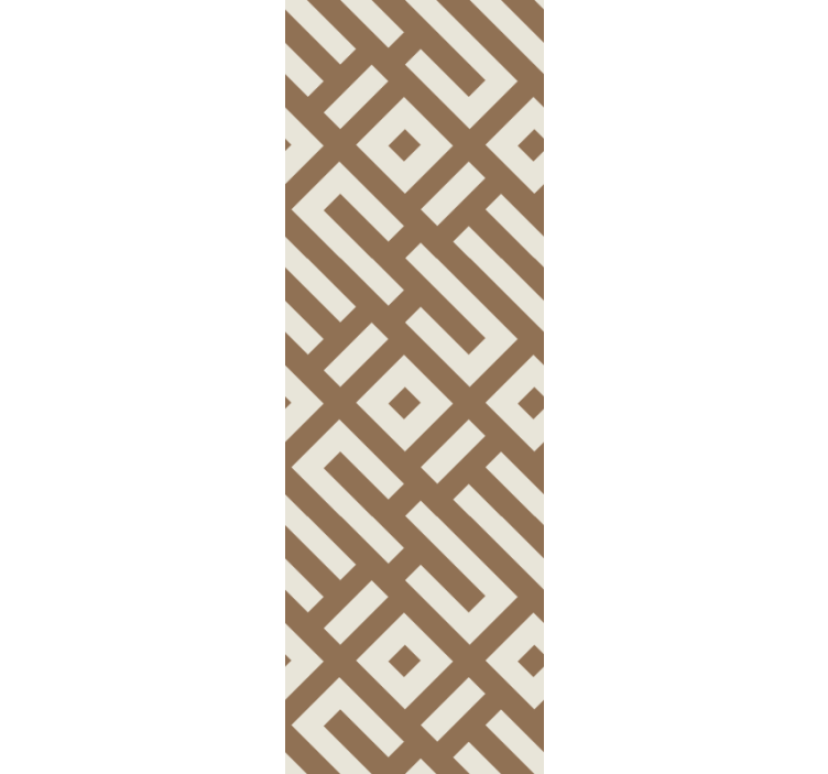 Rullgardin modern geometrisk design i jordtoner - Tenstickers